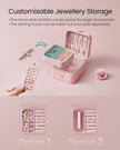 Jewellery Box – Portable – Jelly Pink – 2-Layer Travel Storage