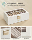 Stackable Jewellery Trays – Clear Glass – Cloud White – 2-Tier Design