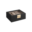 Jewellery Organiser – Wood and Glass – Graphite Black – 2-Layer with Removable Tray
