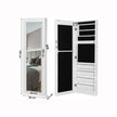 Jewelry Cabinet – MDF – White – Wall-Mounted and Lockable
