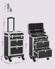 Rolling Makeup Case – ABS – Red – Lockable and Portable