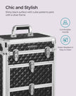 Rolling Makeup Case – ABS – Red – Lockable and Portable
