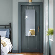 Jewelry Cabinet Armoire – Wood – Brown – Lockable Wall-Mounted with Full-Length Mirror and Cosmetic Storage Trays