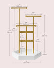Jewellery Stand – Metal – Multi-Color – 4 Independent Zones with Bottom Tray