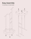 Jewellery Stand – Metal – Multi-Color – 4 Independent Zones with Bottom Tray