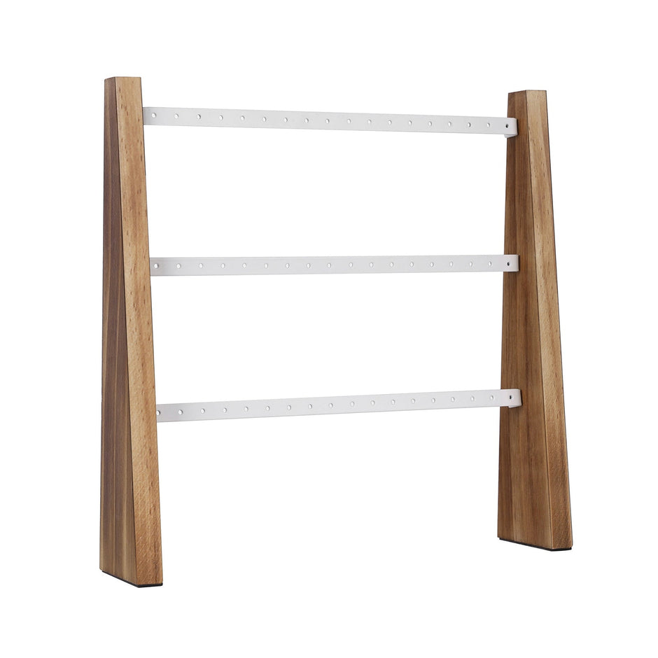 Wall-Mounted Jewellery Display Stand – Metal – Rustic Brown and White – Adjustable Angle