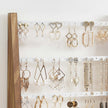 Wall-Mounted Jewellery Display Stand – Metal – Rustic Brown and White – Adjustable Angle
