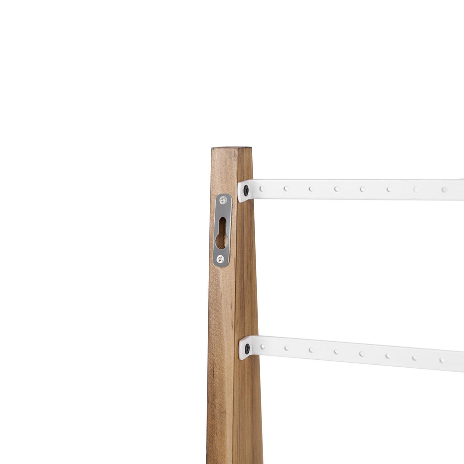 Wall-Mounted Jewellery Display Stand – Metal – Rustic Brown and White – Adjustable Angle