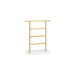 4-Tier Jewellery Stand – Metal – White and Gold – Includes Base Tray for Organizing Accessories