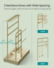 Jewellery Display Stand – Metal Frame – Laurel Green – Velvet Tray and Organiser for Earrings, Bracelets, and Necklaces