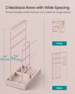 Jewellery Display Stand – Metal Frame – Jelly Pink – Velvet Tray and Multi-Holder Design