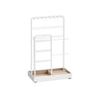 Jewellery Stand – Metal Frame and Velvet Tray – Black – Multi-Functional Organiser and Display for Earrings, Bracelets, and Necklaces