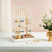 Jewelry Organizer – Metal – Clear – Multi-Functional Display Stand with Velvet Tray