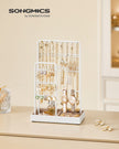 Jewellery Stand – Metal Frame and Velvet Tray – Black – Multi-Functional Organiser and Display for Earrings, Bracelets, and Necklaces
