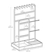 Jewelry Organizer – Metal – Clear – Multi-Functional Display Stand with Velvet Tray