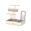 Jewellery Display Stand – Metal – Black – Includes Mirror and Multi-Functional Holders for Earrings, Bracelets, Necklaces, and Rings