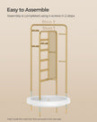 Rotating Jewellery Stand – Metal – Champagne Gold – 4 Independent Sections with Bottom Tray