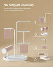 Jewellery Stand – Metal – Cloud White – 4 Hanging Rods and 2 Earring Boards