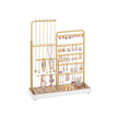 Jewellery Organiser – Metal Frame and Velvet – Matte White – Adjustable Height Necklace Holder