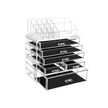 Stackable Makeup Organiser – Clear Acrylic – Large – 6 Drawer Design