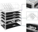 Stackable Makeup Organiser – Clear Acrylic – Large – 6 Drawer Design