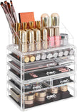 Stackable Makeup Organiser – Clear Acrylic – Large – 6 Drawer Design