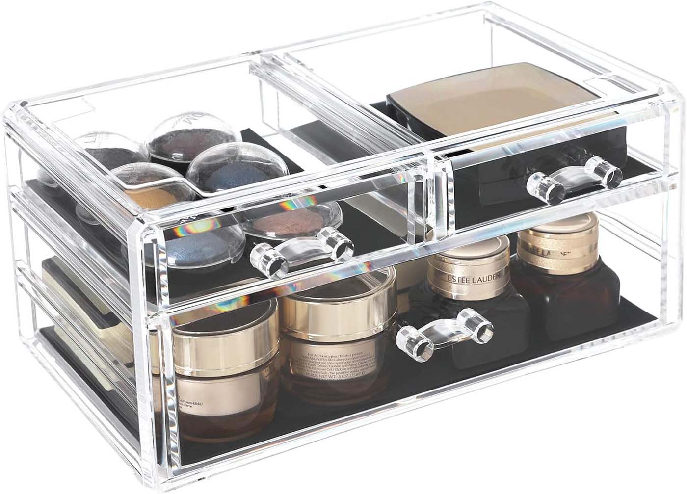 Stackable Makeup Organiser – Clear Acrylic – Large – 6 Drawer Design