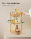 Rotating Makeup Organiser – Plastic – Round – Customisable 3-Tier Design