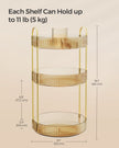 Rotating Makeup Organiser – Plastic – Round – Customisable 3-Tier Design