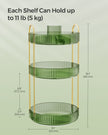 3-Tier Rotating Makeup Organiser – Plastic – Pale Green – Customisable Design