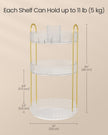3-Tier Round Rotating Makeup Organiser – Acrylic – Transparent – Customisable