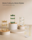 3-Tier Round Rotating Makeup Organiser – Acrylic – Transparent – Customisable