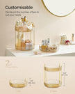 Rotating Makeup Organiser – Metal – Champagne Gold – Customisable 2-Tier Design