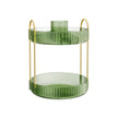 Rotating Makeup Organiser – Plastic – Pale Green – Customisable 2-Tier Design