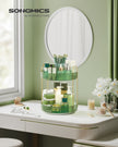 Rotating Makeup Organiser – Plastic – Pale Green – Customisable 2-Tier Design