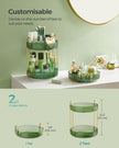 Rotating Makeup Organiser – Plastic – Pale Green – Customisable 2-Tier Design