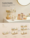 3-Tier Makeup Organiser – Metal – Champagne Gold – Customisable Design