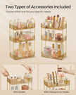 3-Tier Makeup Organiser – Metal – Champagne Gold – Customisable Design