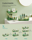 3-Tier Makeup Organiser – Plastic – Pale Green – Customisable Skincare and Jewellery Storage