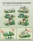 3-Tier Makeup Organiser – Plastic – Pale Green – Customisable Skincare and Jewellery Storage