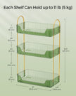 3-Tier Makeup Organiser – Plastic – Pale Green – Customisable Skincare and Jewellery Storage