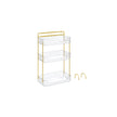 3-Tier Rectangular Makeup Organiser – Acrylic – Cloud White – Customisable Skincare and Jewellery Holder