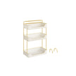 3-Tier Makeup Organiser – Metal – Champagne Gold – Customisable Design