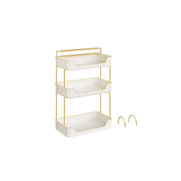 3-Tier Makeup Organiser – Metal – Champagne Gold – Customisable Design