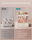 Makeup Organiser – Acrylic – Cloud White – 4 Layers with Dividers and Anti-Slip Design