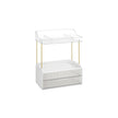 4-Layer Makeup Organiser – Plastic – Cloud White – Anti-Slip Design