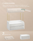 4-Layer Makeup Organiser – Plastic – Cloud White – Anti-Slip Design