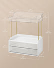4-Layer Makeup Organiser – Plastic – Cloud White – Anti-Slip Design