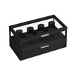 2-Tier Watch Box – Solid Wood – Natural Finish – 7 Pillars with Drawer and Velvet Lining