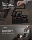 2-Tier Watch Box – Solid Wood and Acrylic – Ink Black – Velvet Lining with 7 Pillars and Drawer